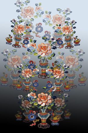 中国风印花华亿平台图片