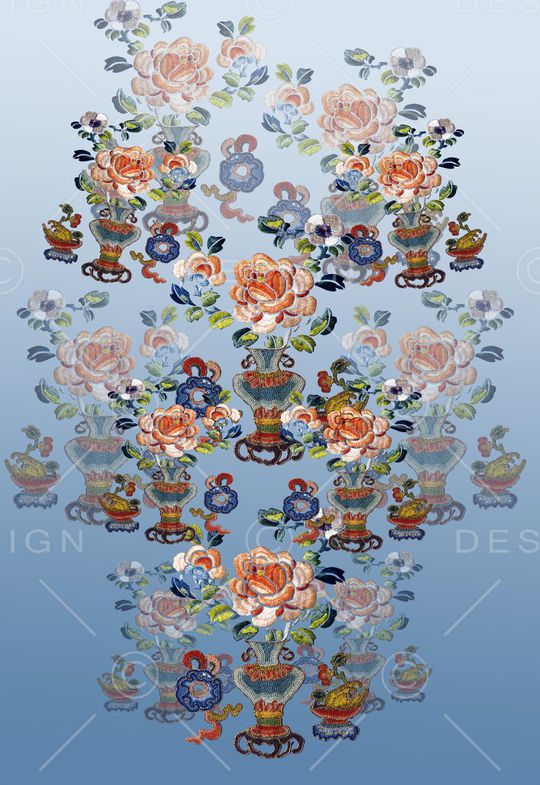 中国风印花华亿平台图片