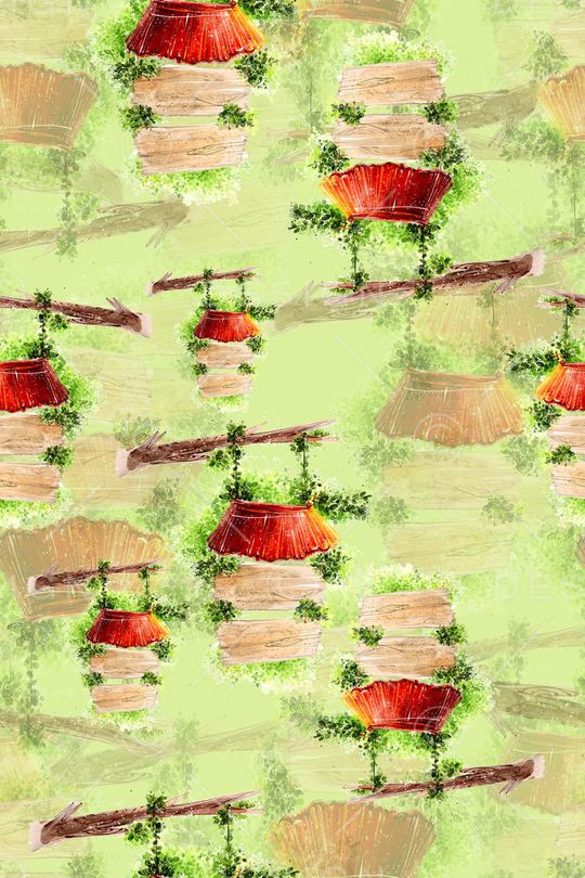 趣味图案印花华亿平台图片