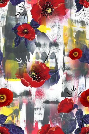 花卉印花华亿平台图片