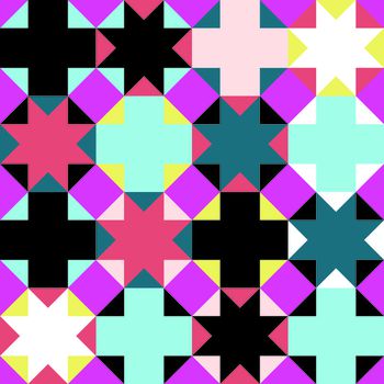 几何色块印花华亿平台图片