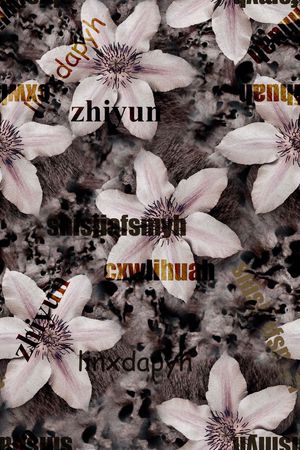 时尚抽象花朵花卉数码印花印花华亿平台图片
