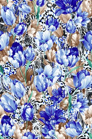 郁金香印花华亿平台图片