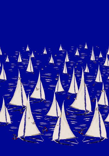 631039-帆船鸟蓝