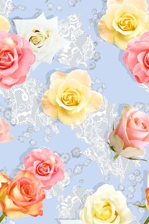 清新花卉印花华亿平台图片