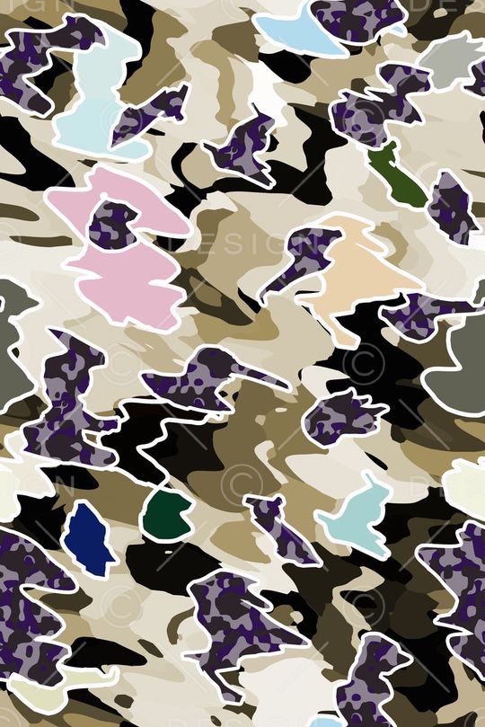 迷彩服印花华亿平台图片