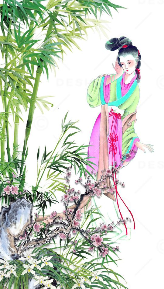 旗袍女装裙装印花华亿平台图片