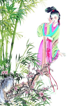 旗袍女装裙装印花华亿平台图片