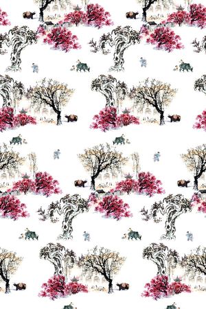 手绘可爱趣味印花华亿平台图片