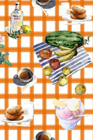 野餐印花华亿平台图片