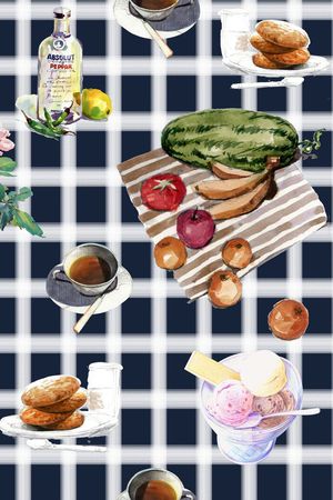 野餐印花华亿平台图片