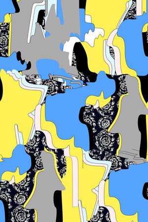 大牌几何印花华亿平台图片