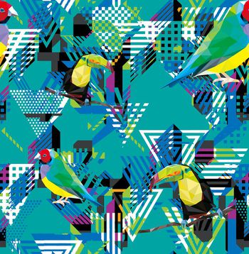 不规则几何印花华亿平台图片