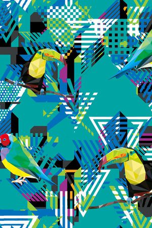 不规则几何印花华亿平台图片