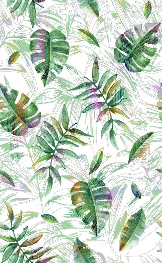 热带雨林印花华亿平台图片