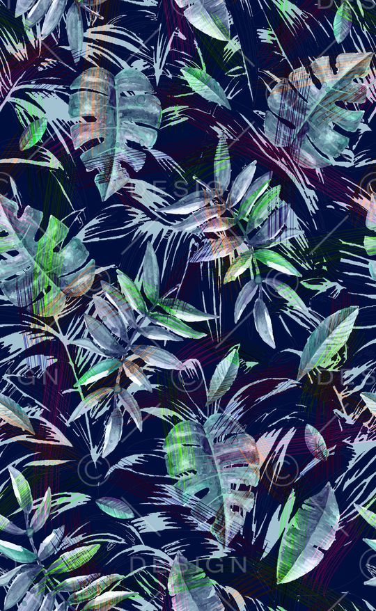 热带雨林印花华亿平台图片