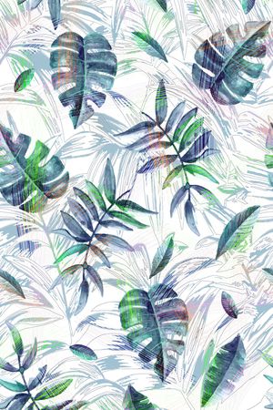 热带雨林印花华亿平台图片