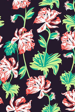 花卉印花华亿平台图片