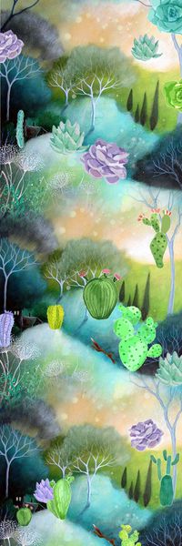 多肉植物长丝巾印花华亿平台图片