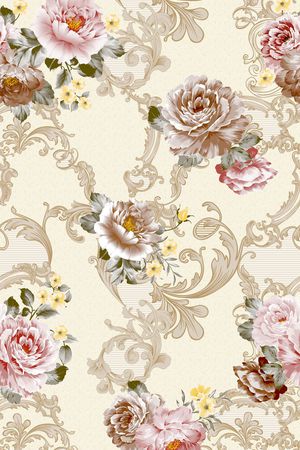 牡丹印花华亿平台图片