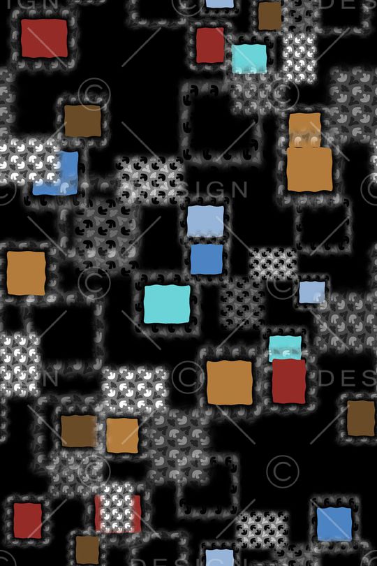 格子方框印花华亿平台图片