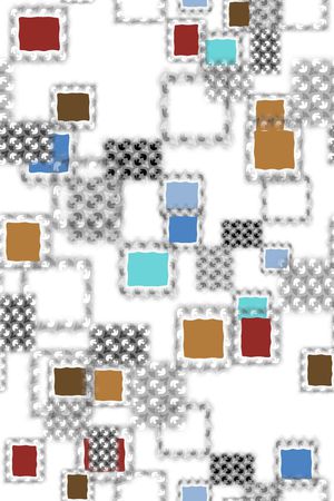 格子方框印花华亿平台图片