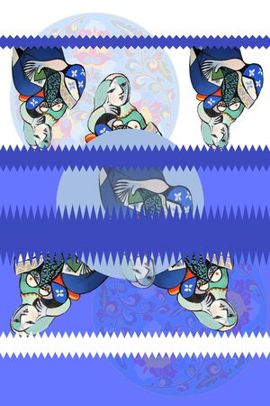 人物印花华亿平台图片