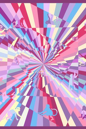 不规则几何印花华亿平台图片