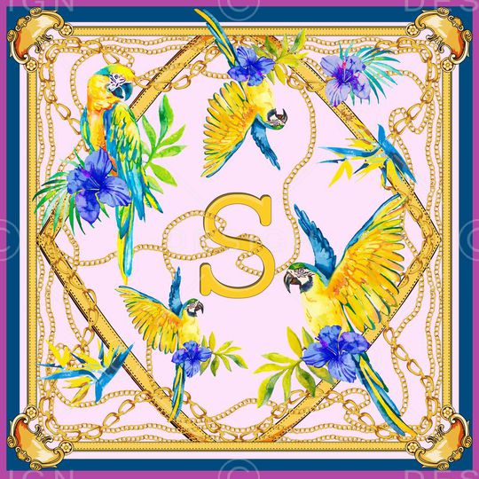 丝巾印花华亿平台图片