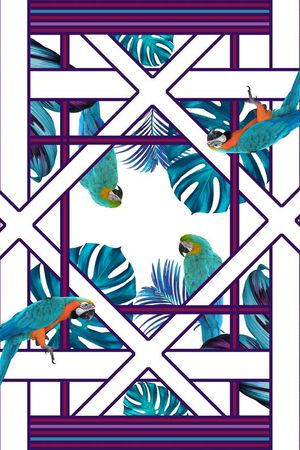 鹦鹉印花华亿平台图片