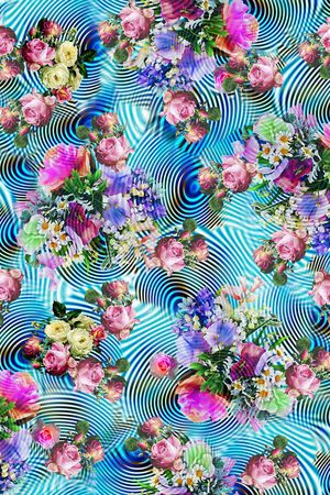 时尚数码大牌花卉印花华亿平台图片