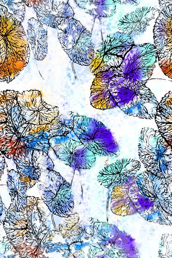 荷叶印花华亿平台图片