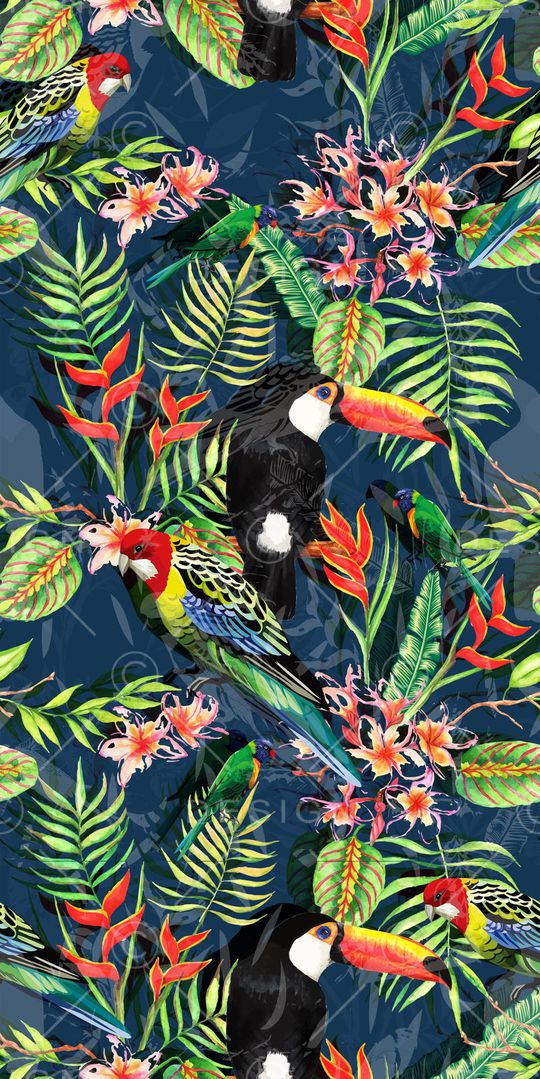 热带雨林印花华亿平台图片