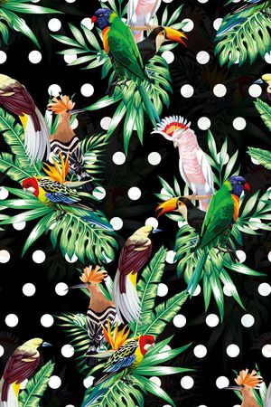 热带雨林印花华亿平台图片