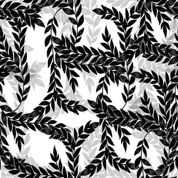 631861-黑白叶子白