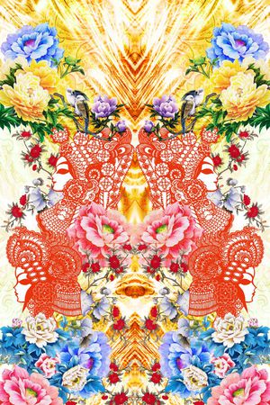 中国风印花华亿平台图片