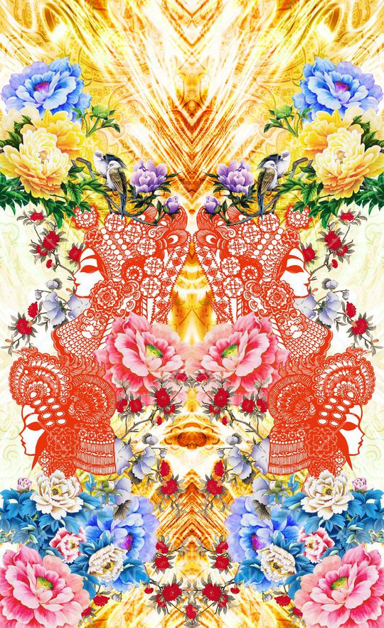 中国风印花华亿平台图片