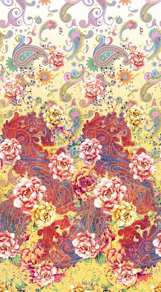 佩斯利印花华亿平台图片