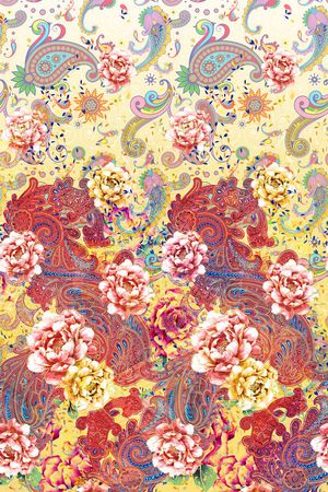 佩斯利印花华亿平台图片