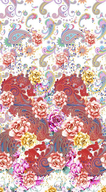 632019-时尚花卉牡丹 火腿花纹珠宝宝石--