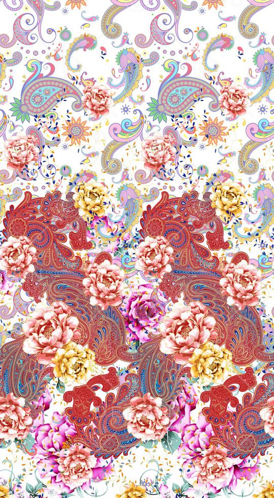 佩斯利印花华亿平台图片