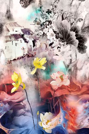 中国风印花华亿平台图片