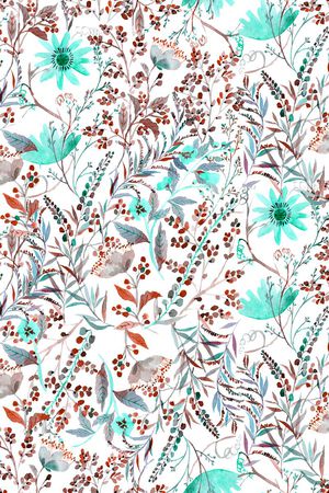 手绘花卉印花华亿平台图片