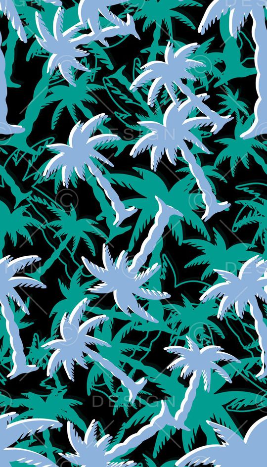 棕榈叶印花华亿平台图片