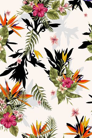 热带风格泳装印花华亿平台图片