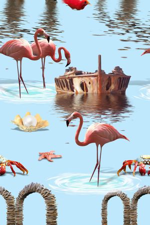 小清新印花华亿平台图片