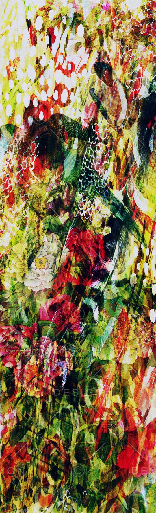 长巾图案印花华亿平台图片