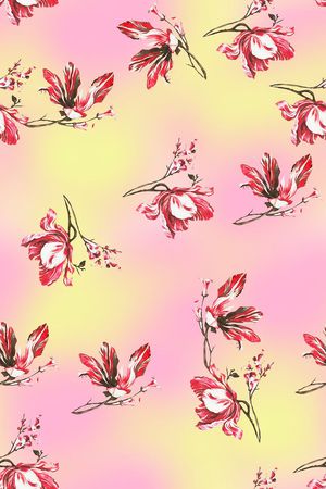 花卉印花华亿平台图片