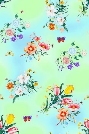 花卉印花华亿平台图片