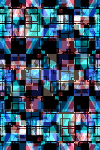 632500-几何格子衫